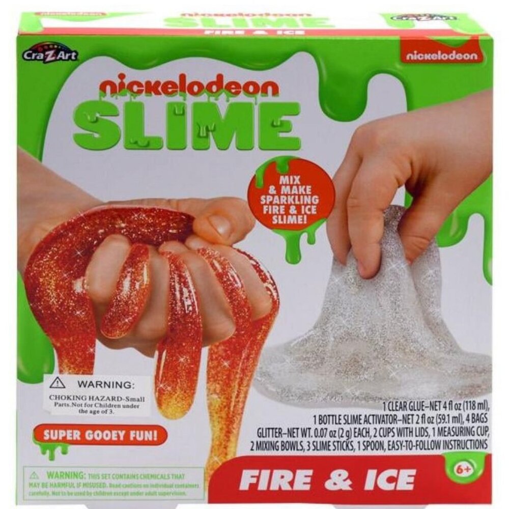 Cra-Z-Art Nickelodeon Slime Fire & Ice Sparkling DIY Slime Kit